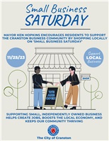 Mayor Ken Hopkins encourages residents to 'shop small' on Nov. 25, 2023